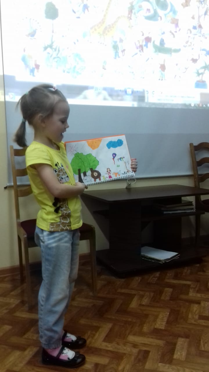Английский клуб \"Welcome\"- \"Мой проект на английском\". Занятия в Краснополянской библиотеке.-2